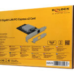 DELOCK κάρτα επέκτασης PCIe x2 σε RJ45 89528