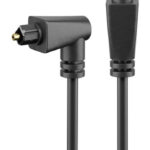 POWERTECH καλώδιο Toslink CAB-O010 male σε 90° male 4mm