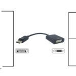 POWERTECH αντάπτορας DisplayPort σε DVI (F) PTH-030