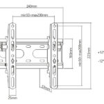 BRATECK επιτοίχια βάση KL31-22T για οθόνη 23"-43"