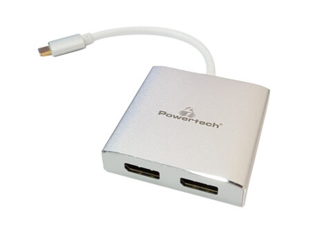 POWERTECH αντάπτορας USB-C σε 2x DisplayPort CAB-UC034