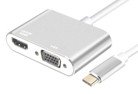 POWERTECH αντάπτορας USB-C σε HDMI & VGA PTH-041