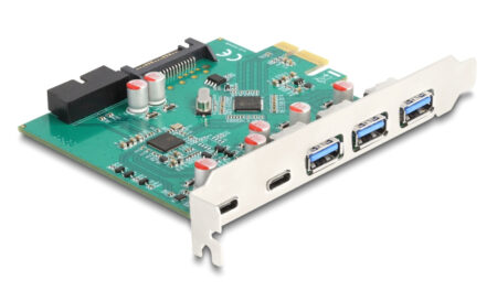 DELOCK κάρτα επέκτασης PCIe x1 σε 3x USB/2x USB-C/19-pin 90109