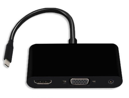 POWERTECH αντάπτορας USB-C σε HDMI & VGA CAB-UC064