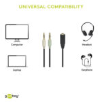 GOOBAY καλώδιο 3.5mm 4pin σε 2x 3.5mm 3pin 48980