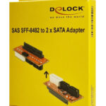 DELOCK κάρτα επέκτασης SAS SFF-8482 σε 2x SATA 62469
