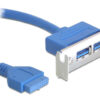 DELOCK κάρτα επέκτασης USB 19 pin σε 2x USB 3.0 82976