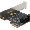 DELOCK κάρτα επέκτασης PCIe σε 4x SATA 90010