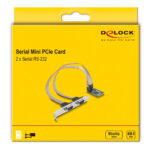 DELOCK κάρτα επέκτασης mini PCIe σε 2x RS-232 95273