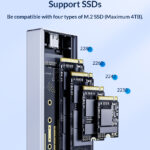 ORICO θήκη για Μ.2 SATA SSD CM2C3-GY-BP