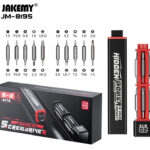JAKEMY σετ κατσαβίδι ακριβείας JM-8195 με 10x δίπλες μύτες