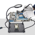 KAISI βάση πλακέτας PCB TE-808 με μεγεθυντικό φακό & βραχίονες