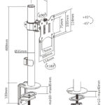BRATECK βάση γραφείου LDT57-C01 για οθόνη 17"-32"