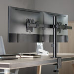 BRATECK βάση γραφείου LDT57-C02 για 2 οθόνες 17"-32"