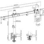 BRATECK βάση γραφείου LDT57-C02 για 2 οθόνες 17"-32"