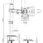BRATECK βάση γραφείου οθόνης LDT66-C011