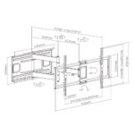 BRATECK επιτοίχια βάση τηλεόρασης LPA77-483