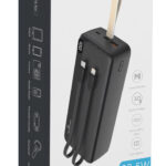 POWERTECH power bank με καλώδια και οθόνη PT-1065 30000mAh