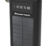 POWERTECH ηλιακό power bank PT-1084 με καλώδια & οθόνη