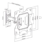 POWERTECH επιτοίχια βάση PT-1128 για τηλεόραση 23-43"