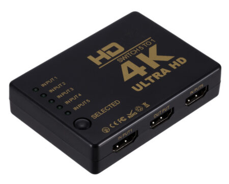 POWERTECH HDMI amplifier switch PTH-052 με τηλεχειριστήριο