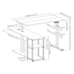 BRATECK ηλεκτρικό γραφείο S08-22DL-2