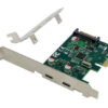 POWERTECH κάρτα επέκτασης PCIe σε 2x USB-C ST614