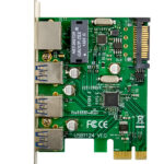 POWERTECH κάρτα επέκτασης PCIe σε USB 3.0 & GbE LAN ST642