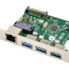 POWERTECH κάρτα επέκτασης PCIe σε USB 3.0 & GbE LAN ST642