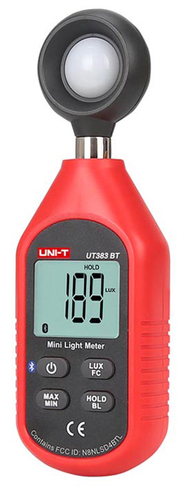 UNI-T φωτόμετρο UT383BT με εύρος μέτρησης έως 199900 Lux