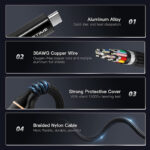 CABLETIME καλώδιο USB-C CT-USB4