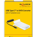 DELOCK αντάπτορας USB-C σε SATA 64084 με θήκη για 2.5" HDD/SSD