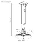 POWERTECH βάση projector οροφής PT-1255