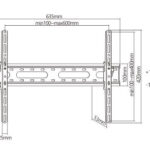 POWERTECH επιτοίχια βάση PT-1275 για τηλεόραση 37-80"