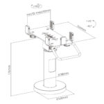 BRATECK επιτραπέζια βάση POS PTS-05