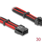 DELOCK καλώδιο 8 pin σε 6+2 pin PCIe 80975 με υφασμάτινη επένδυση