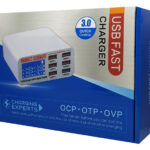 USB φορτιστής 6 θέσεων με LCD monitor BST-U3