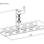 BRATECK cable management γραφείου CC11-10-1