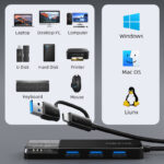 CABLETIME USB hub CT-HUBT5-PB