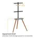 BRATECK βάση δαπέδου FS28-44F-04 για τηλεόραση 43-65" έως 35kg