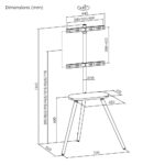 BRATECK βάση δαπέδου FS28-44F-04 για τηλεόραση 43-65" έως 35kg