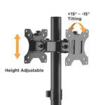 BRATECK Βάση γραφείου LDT40-G02 για 2 οθόνες 17" – 32"