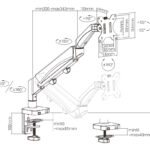 BRATECK βάση γραφείου LDT56-C012 για οθόνη 17"-32"