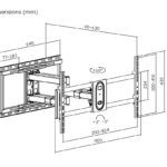 BRATECK επιτοίχια βάση LPA80-486A για τηλεόραση 43-100" έως 80kg