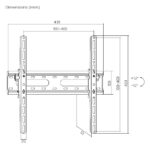 POWERTECH επιτοίχια βάση PT-1276 για τηλεόραση 32-70"