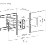 POWERTECH επιτοίχια βάση PT-1280 για τηλεόραση 43-100"