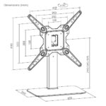 POWERTECH επιτραπέζια βάση PT-1281 για τηλεόραση 23-55"