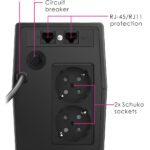 POWERTECH UPS Line Interactive PT-850LCD με οθόνη