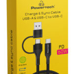 POWERTECH καλώδιο USB & USB-C σε USB-C PTR-0158