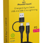 POWERTECH καλώδιο USB & USB-C σε Lightning PTR-0159